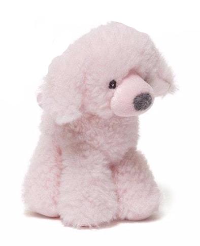 stuffed pink dog