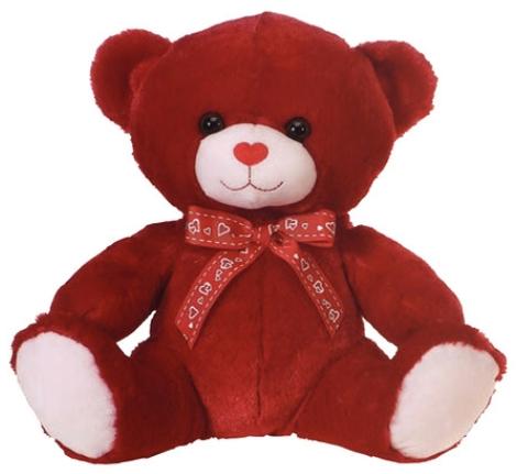 teddy bear in red