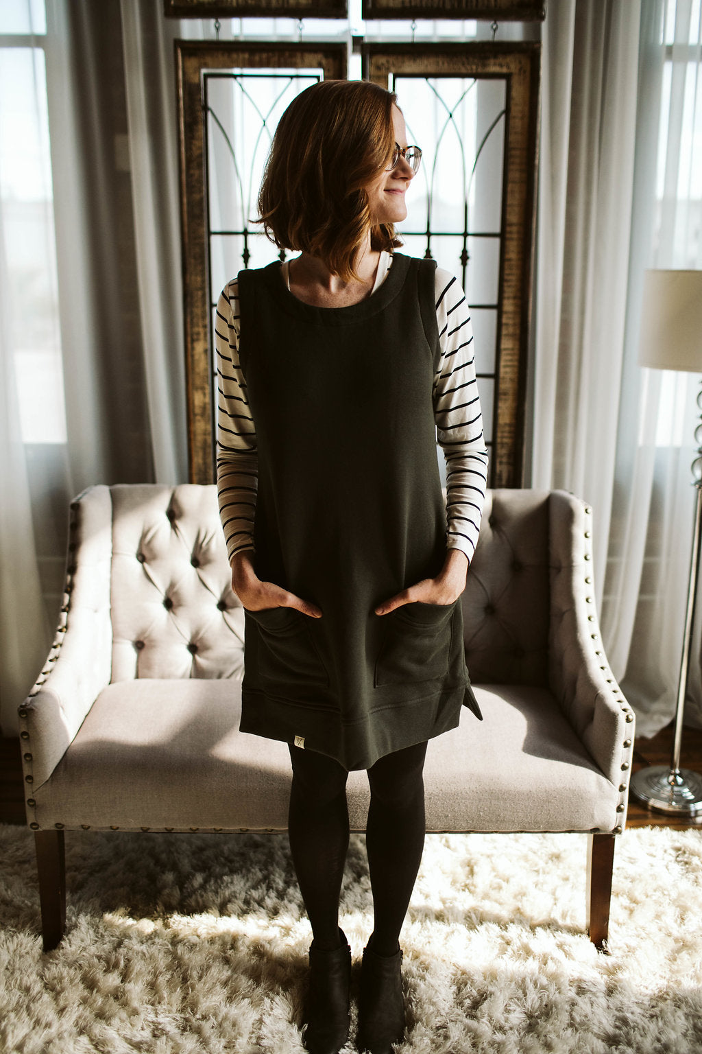 black womens jumper dress