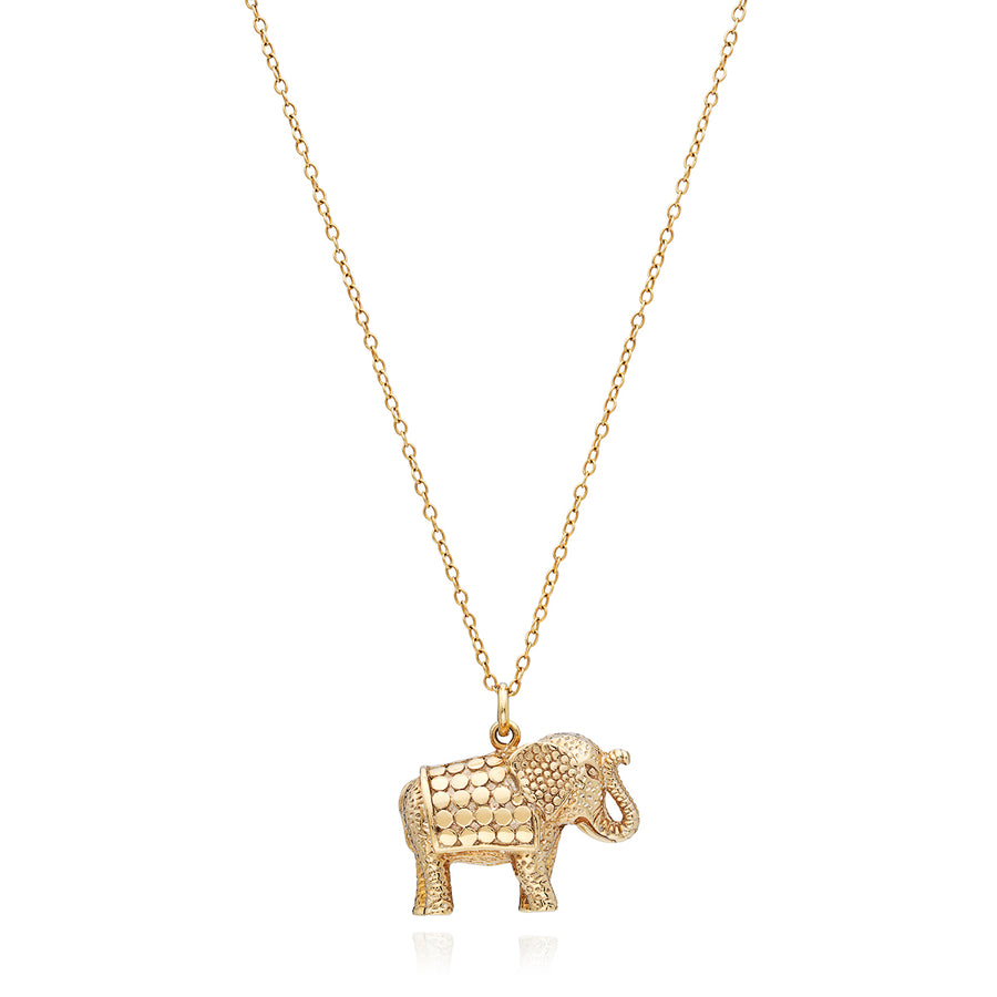 Elephant Charm Necklace Gold | Gold Jewelry | Anna Beck – Anna Beck ...