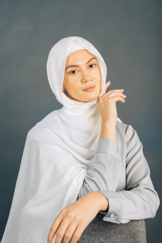 Pearl Ivory Demure Headscarf - SOFINAS
