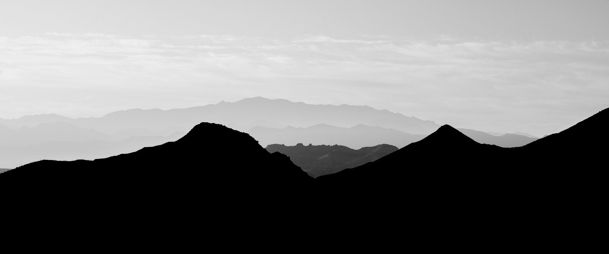 Mountain Sunrise. Black and White Photograph by Keith Dotson. Click to buy a fine art print.