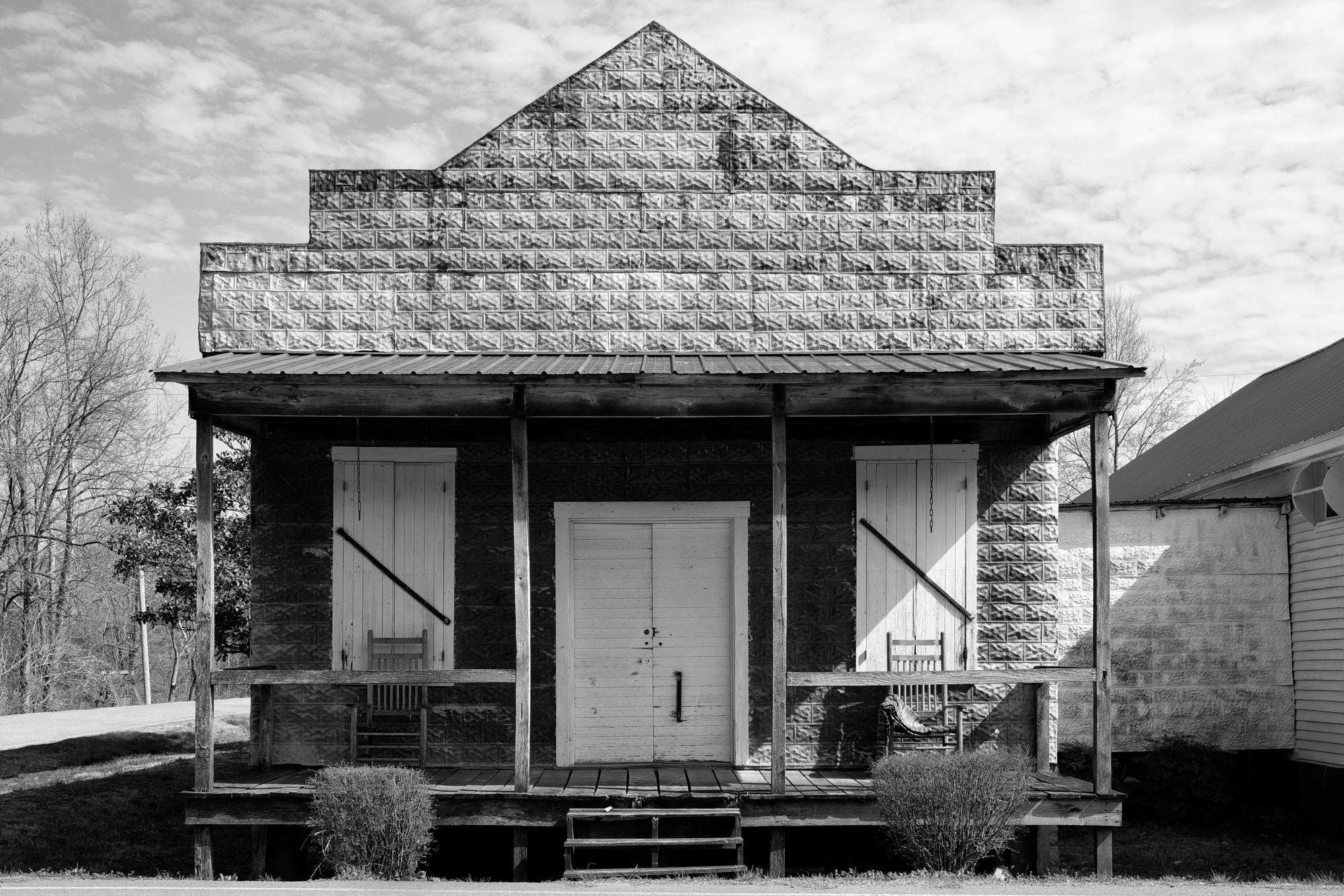 Old McGowan General Store in Water Valley Tennessee - Black and White Photograph by Keith Dotson. Buy a fine art print.