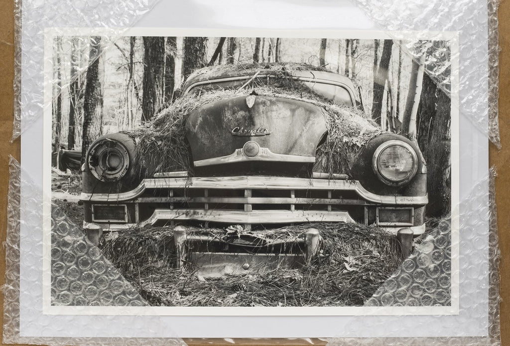 An 8 x 12-inch silver gelatin print on baryta surface paper, which has been chemically toned with selenium. Toning slightly enhances the color and tones of the print, but also makes it more archival.