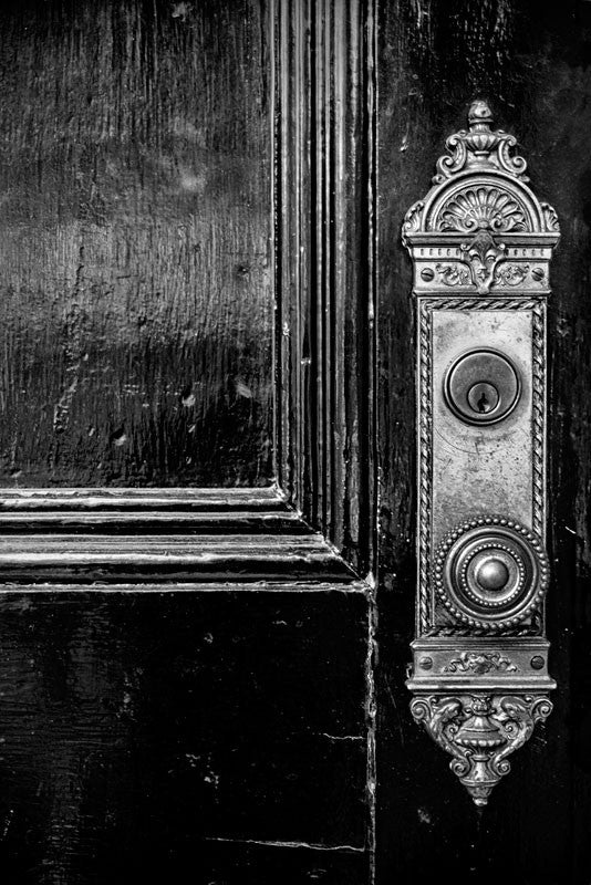 Black and white photograph of two antique door keys – Keith Dotson  Photography