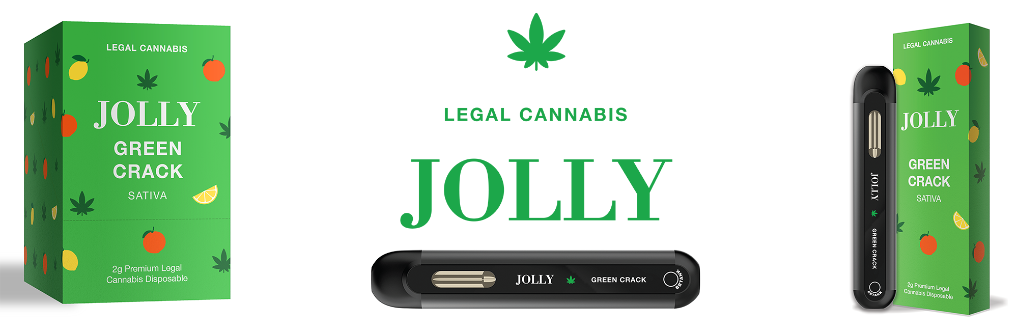 Jolly Cannabis Green Crack 2 Gram Disposable