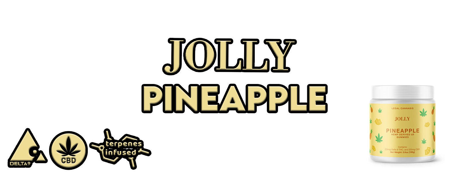 Jolly Cannabis Pineapple Delta 9 Gummies