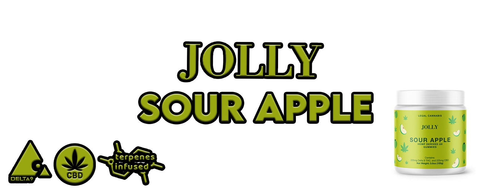 Jolly Cannabis Sour Apple Gummies