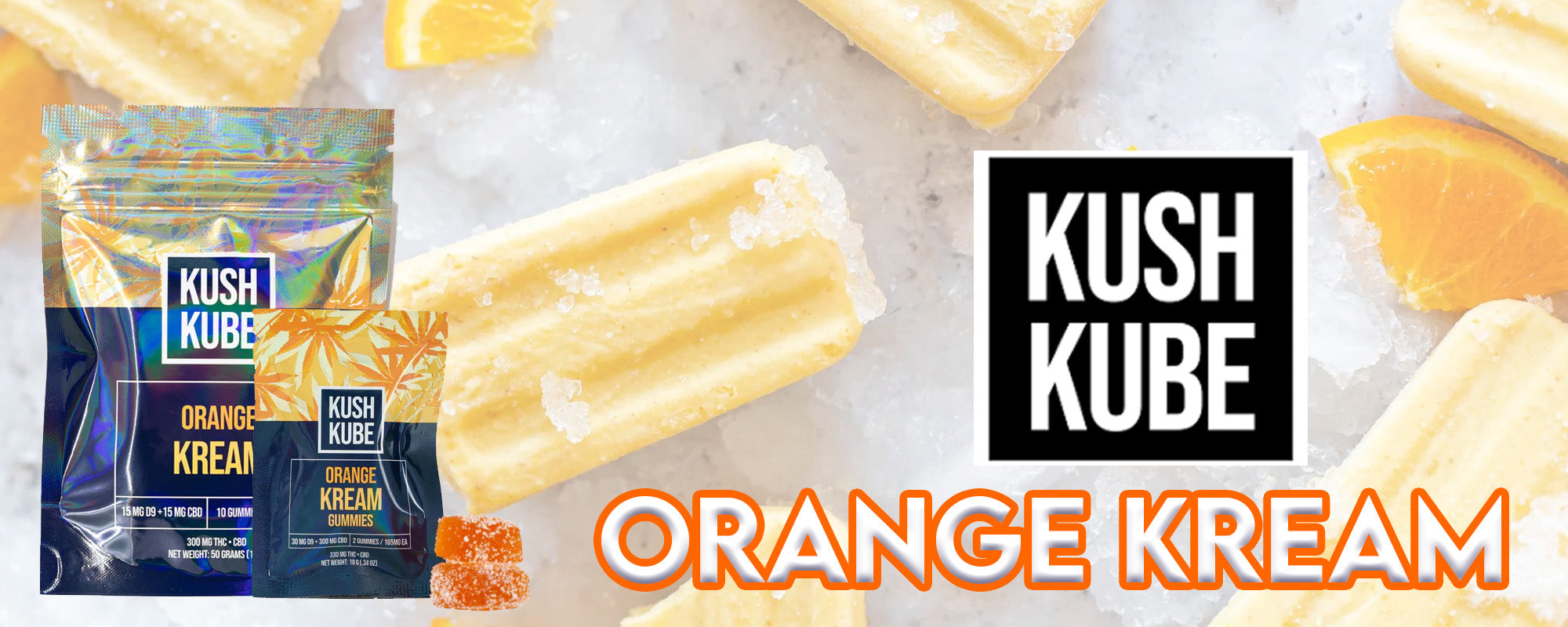 Orange Kreme Kush Kube Delta 9 Gummies