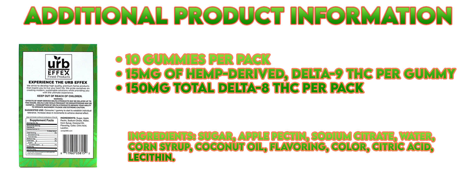 URB Extrax Gummy Product Information