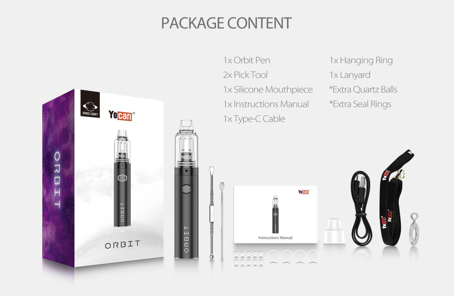 What you get inside the Yocan Orbit