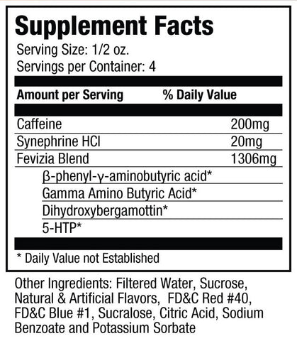 Red Dawn Supplement Facts