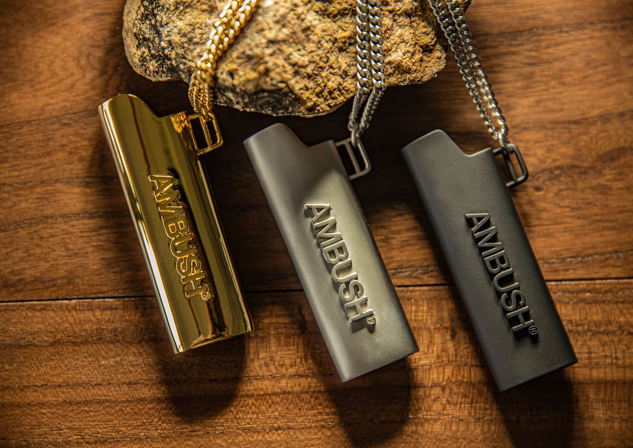 AMBUSH FW20 JEWELRY LOGO LIGHTER CASE NECKLACE 