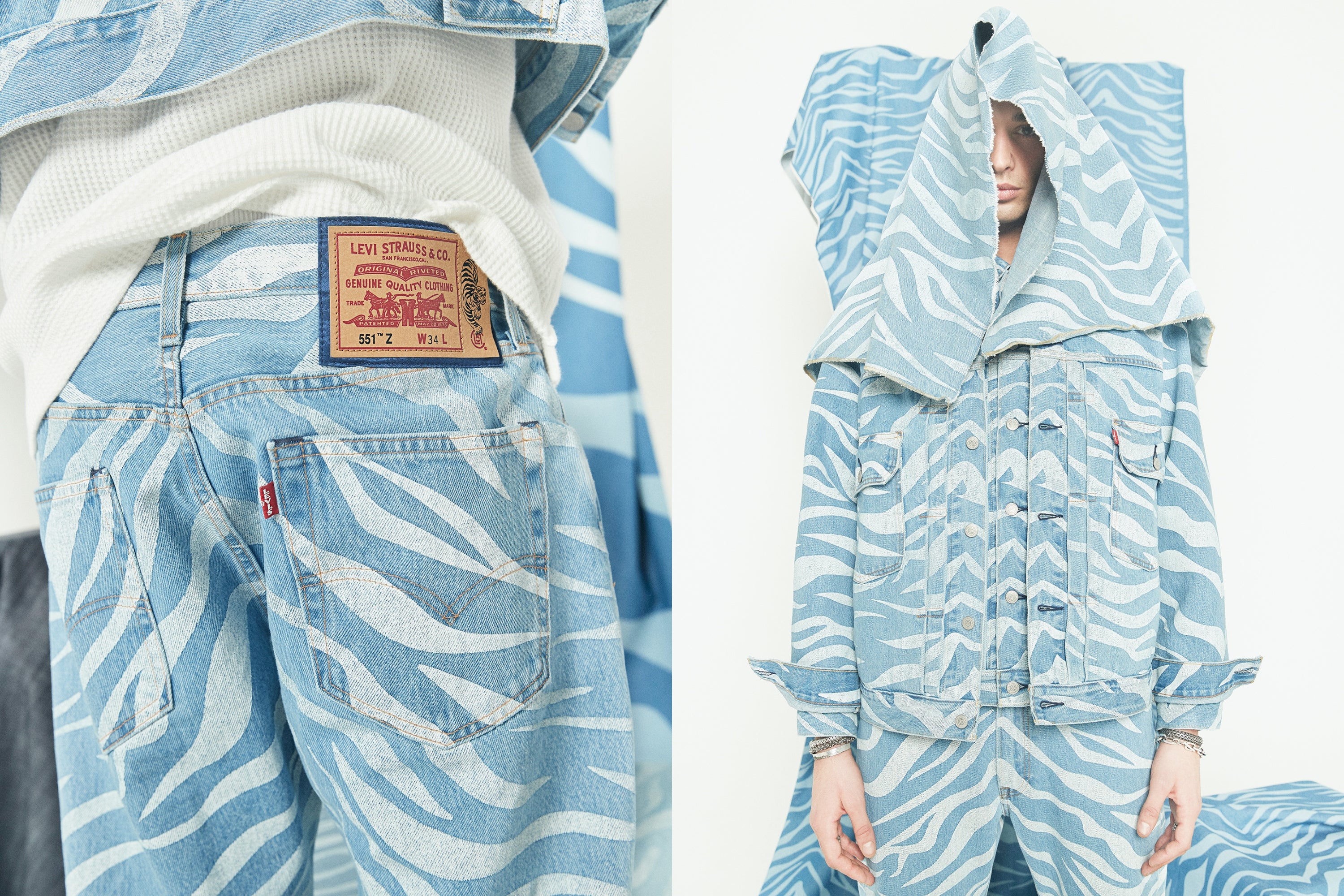 CLOT x Levi's denim collection campaign