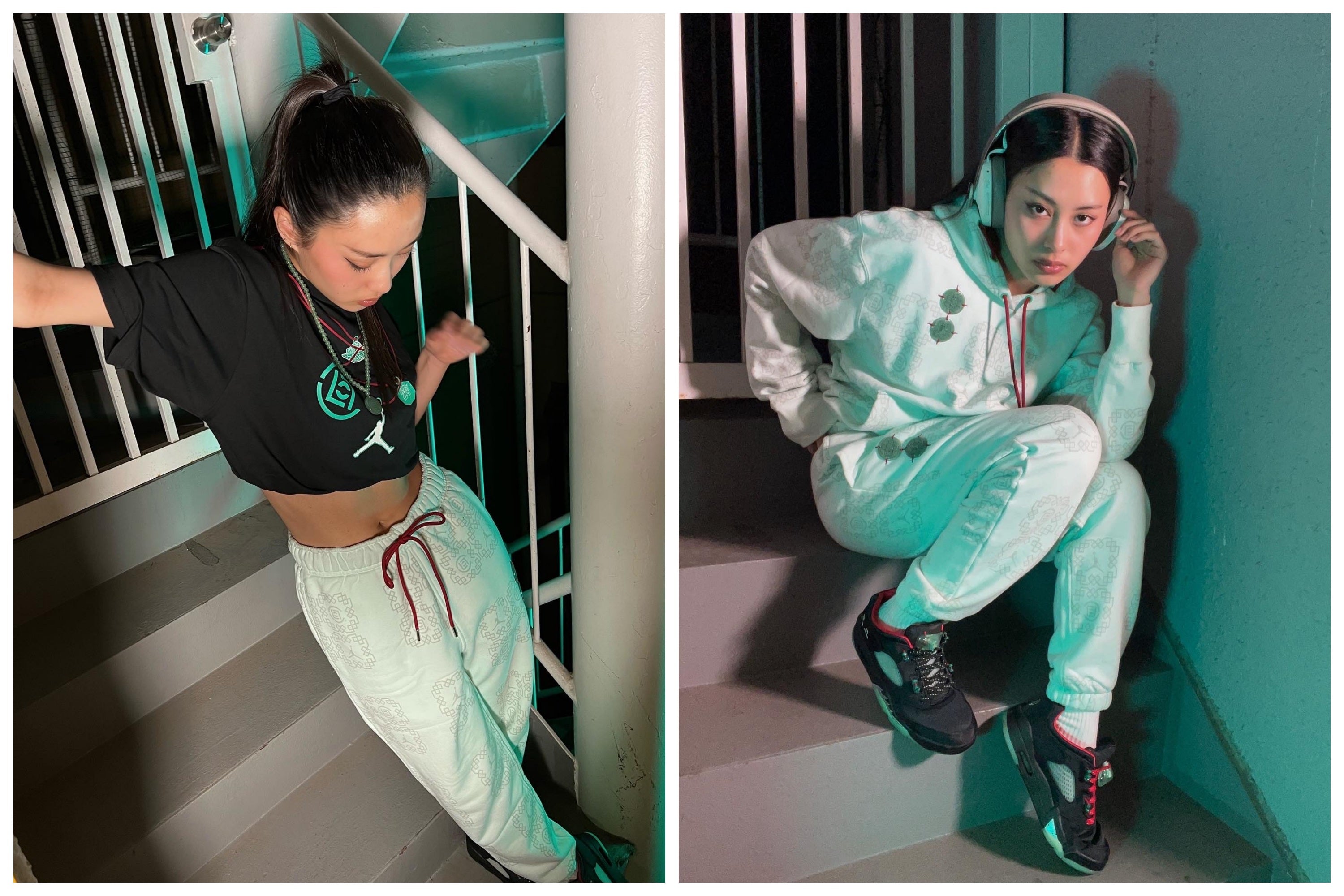 CLOT x AIR JORDAN "JADE 5 LOW" as seen on Ayaka Aoki