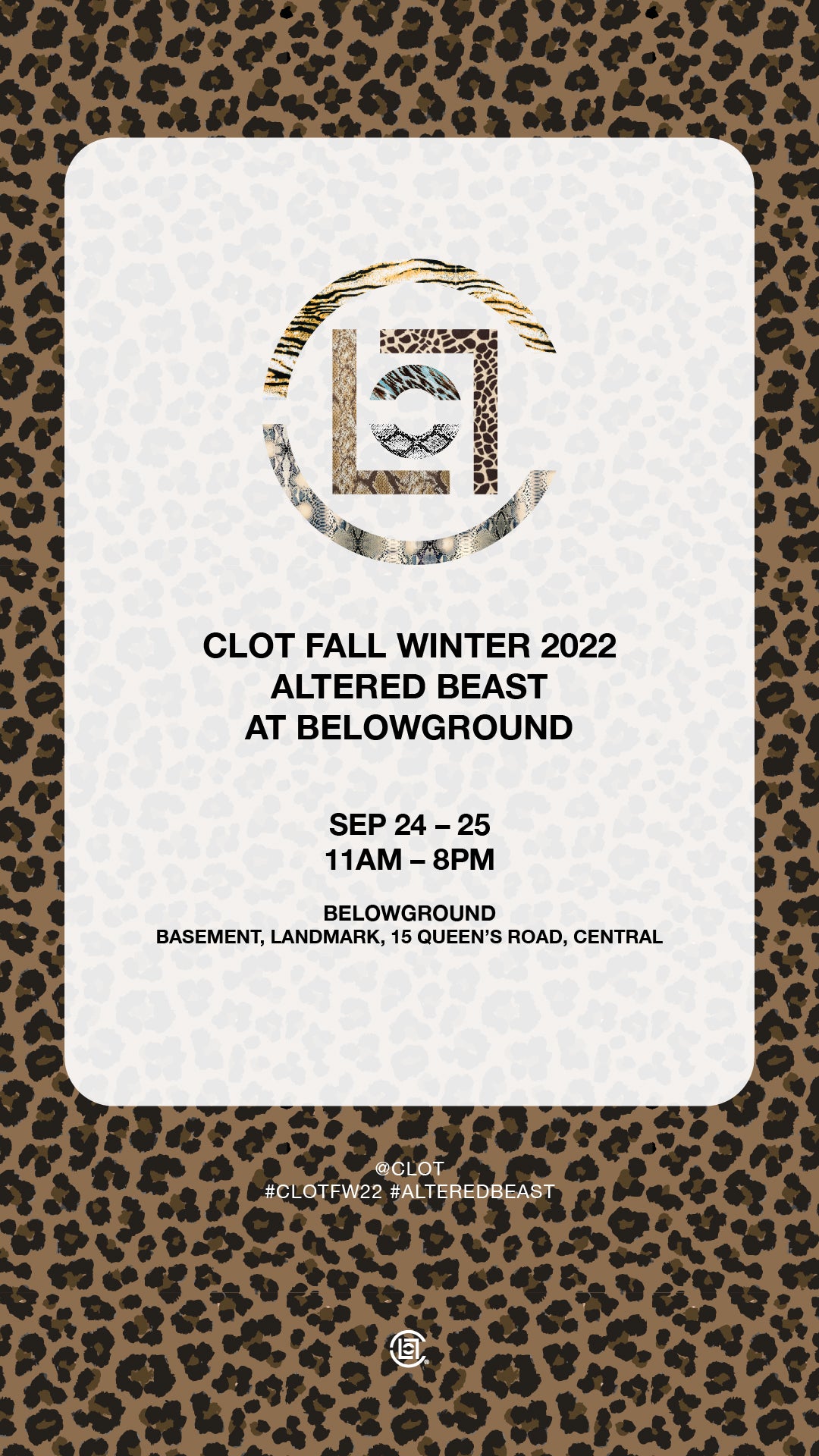  CLOT FW22 "ALTERED BEAST" COLLECTION POP-UP