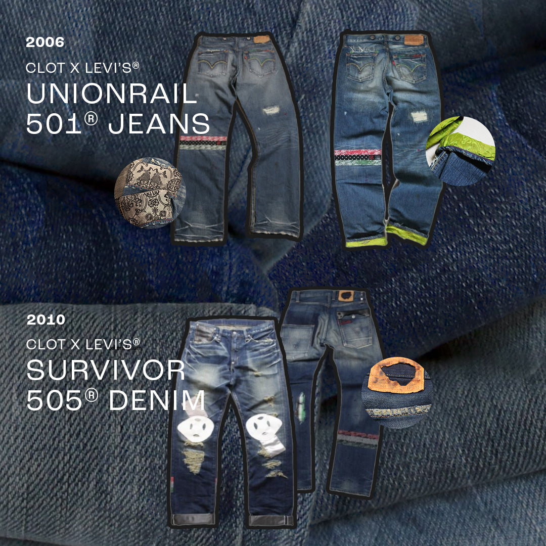 CLOT X LEVI'S UNIONRAIL 501 JEANS