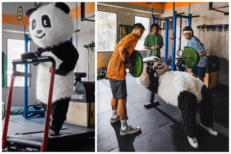 CLOT x CONVERSE - Panda Ning Ning at the Gym