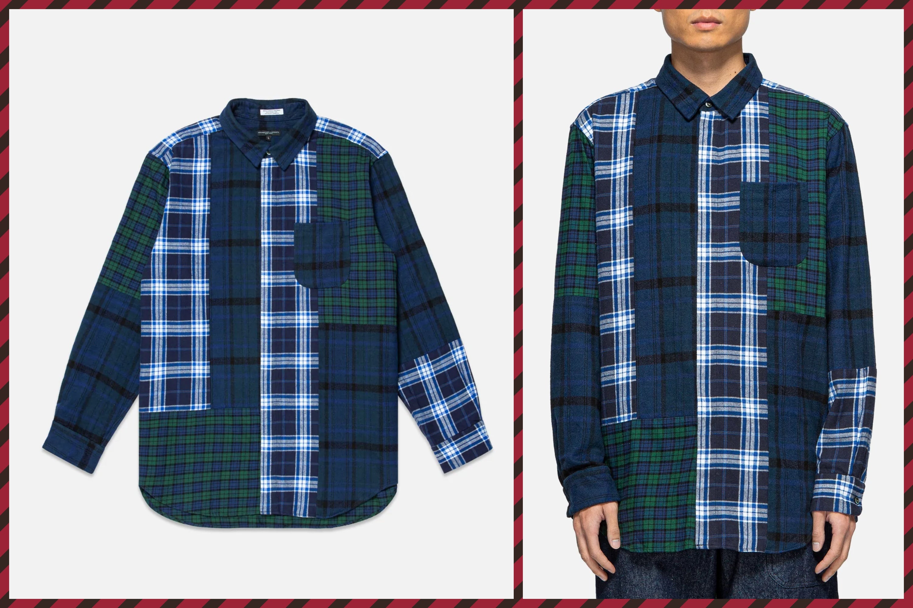 JUICE Holiday Gift Guide - Engineered Garments Combo Short Collar Shirt