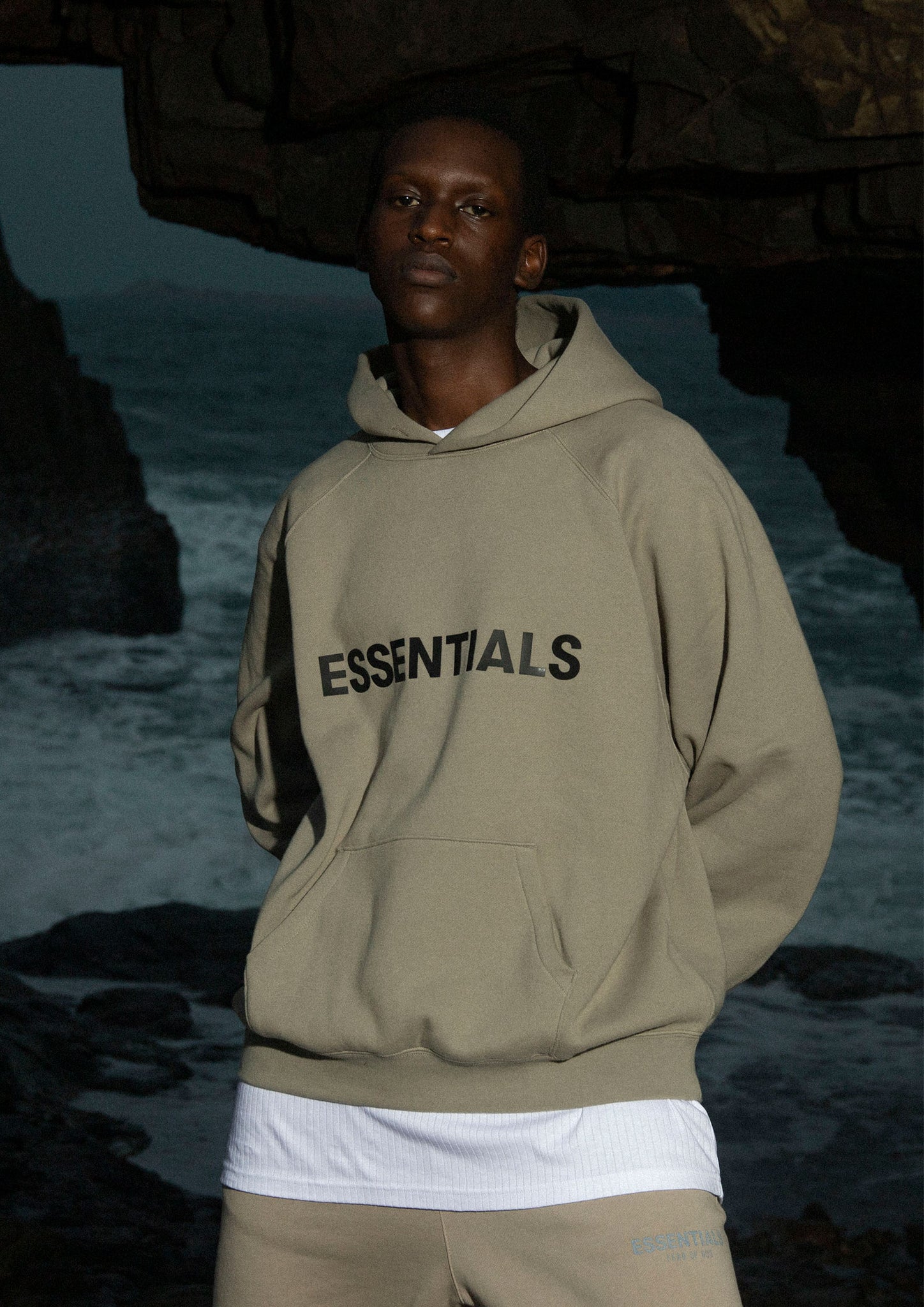 Fear of God ESSENTIALS MOSS HOODIE + SWEATPANT SET