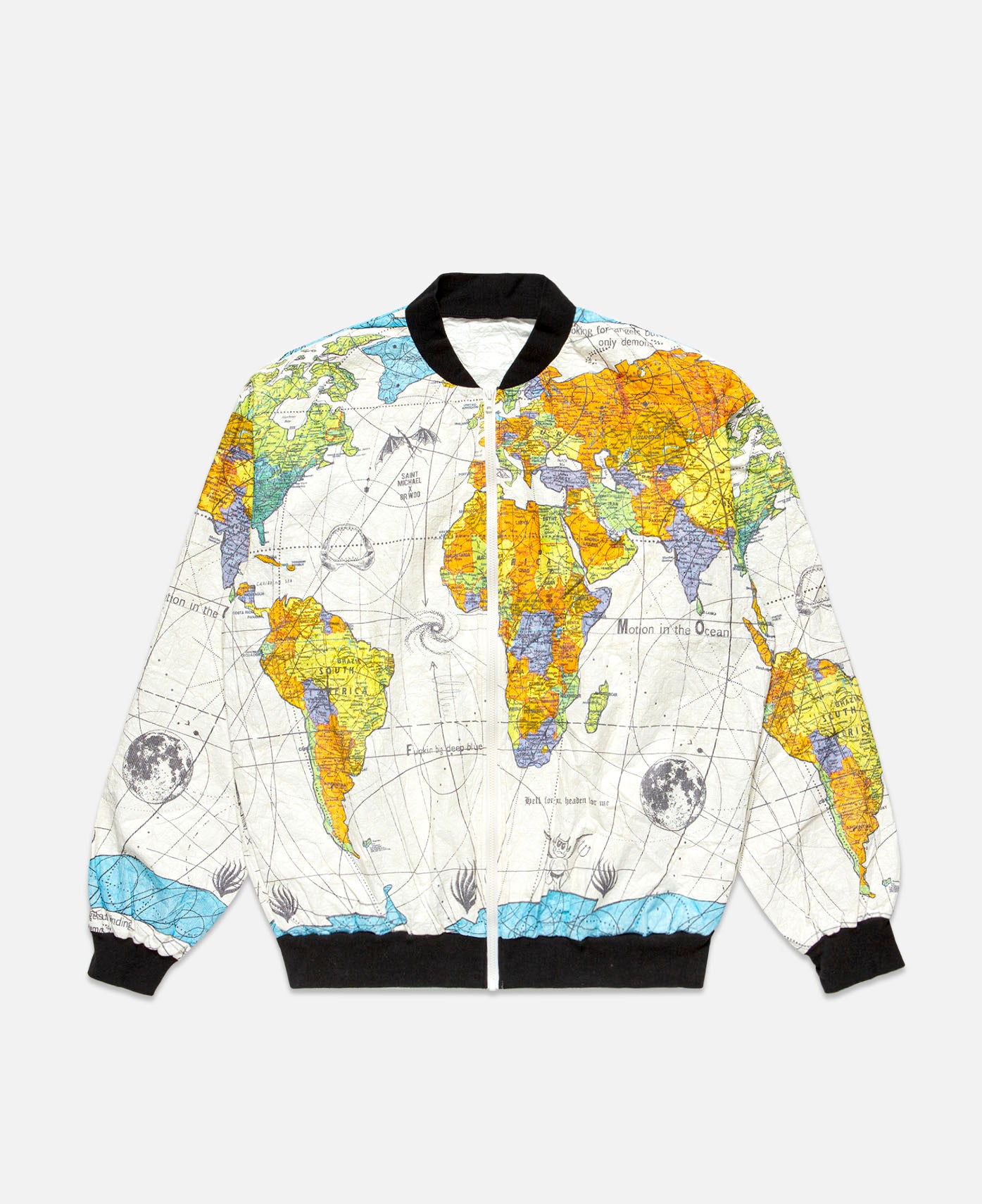 World Map Paper Jacket (White)