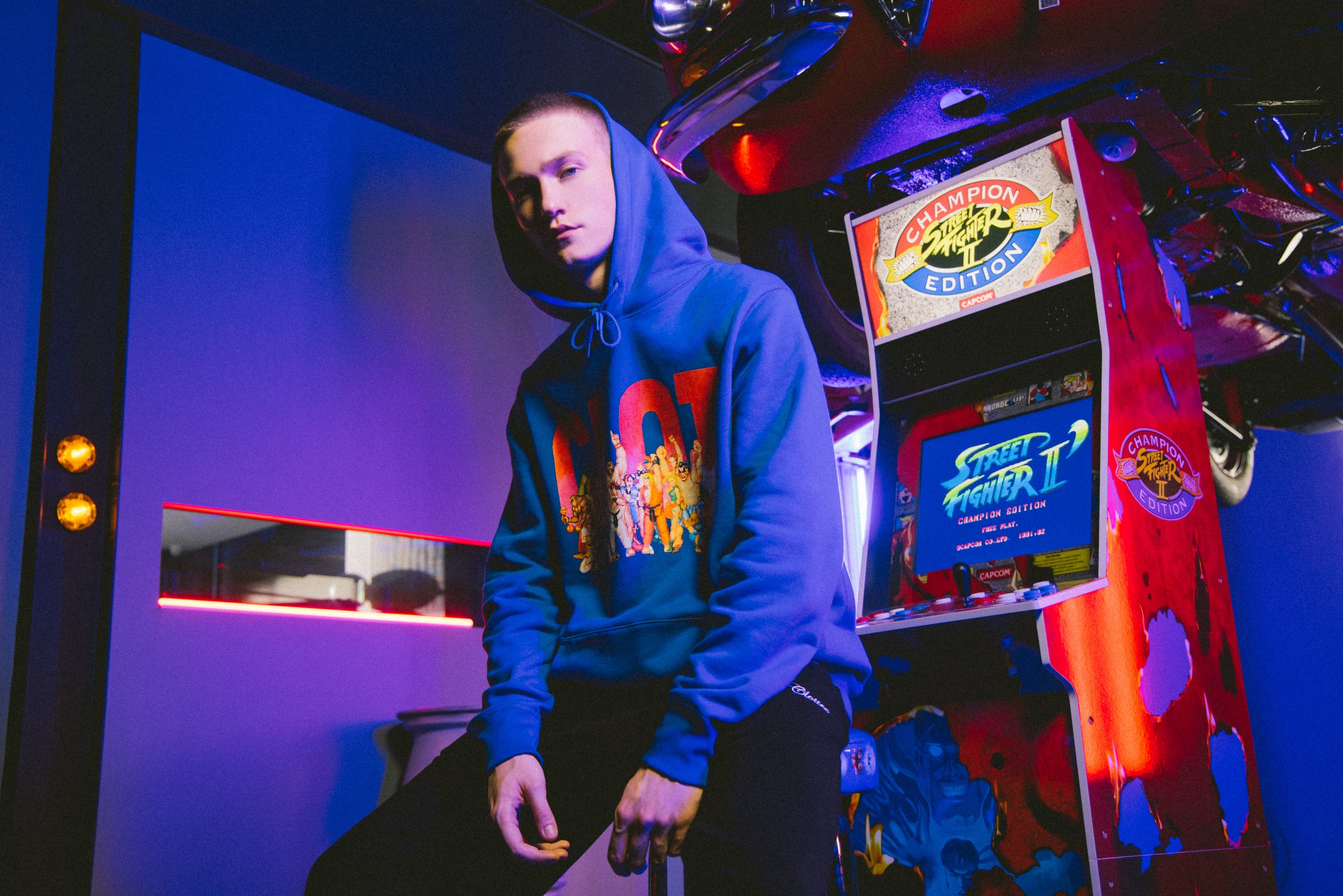 CLOT x ARCADE1UP Street Fighter™ II arcade machine and apparel collection