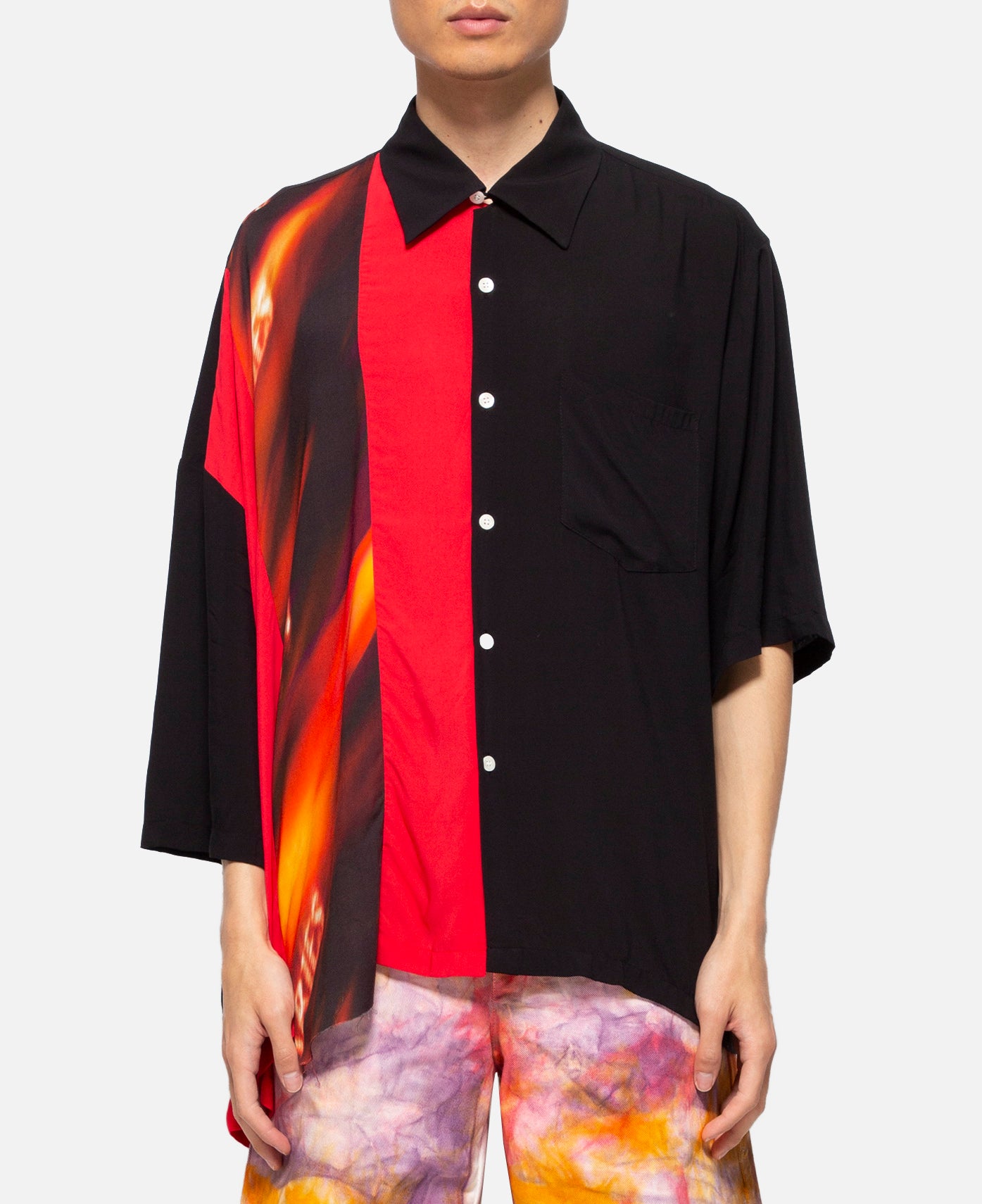 Deconstructed Hawaiian Shirt (Black)