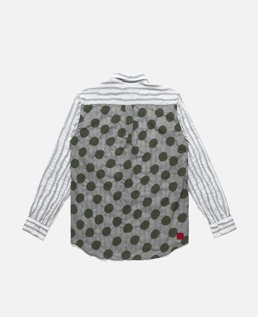 Button Up Blocking Shirt (Grey)