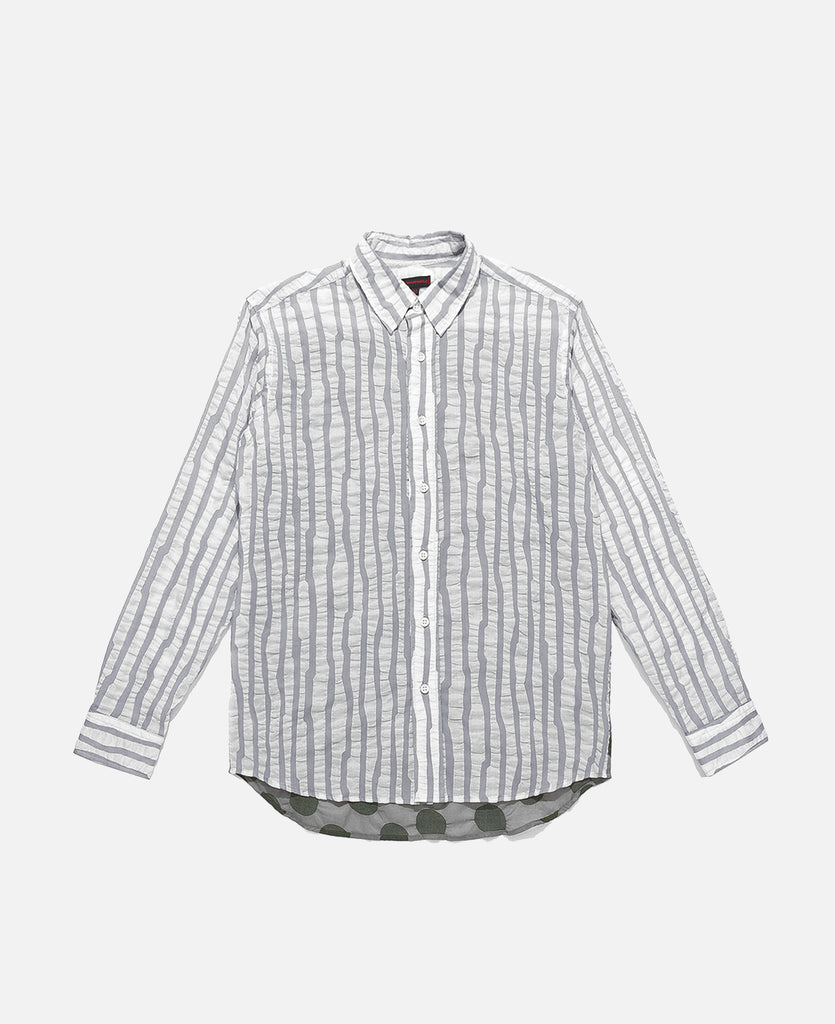 Button Up Blocking Shirt (Grey)
