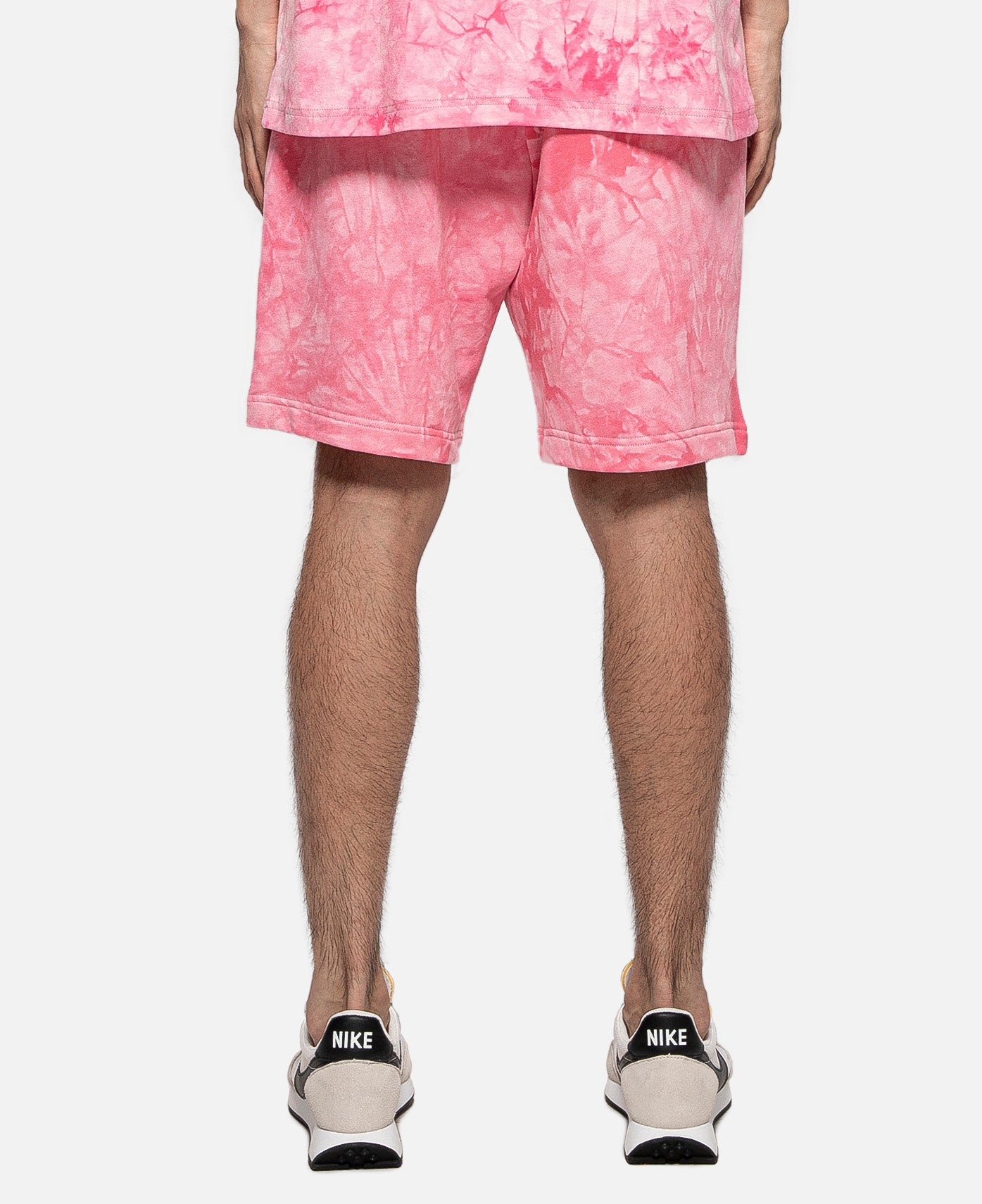 nike sweat shorts pink