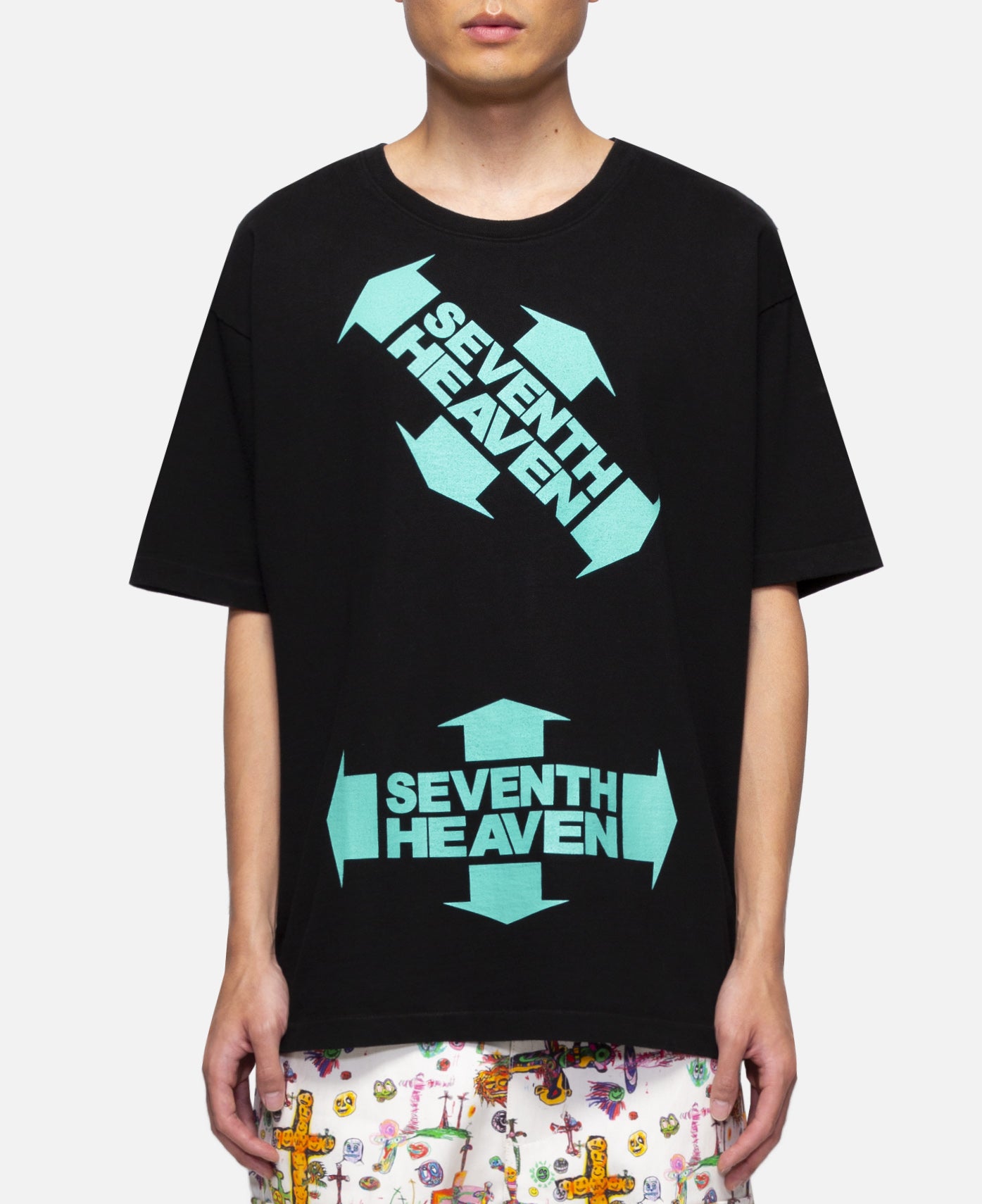 Seventh Heaven Enclosed Sh Logo S S T Shirt Black Juicestore