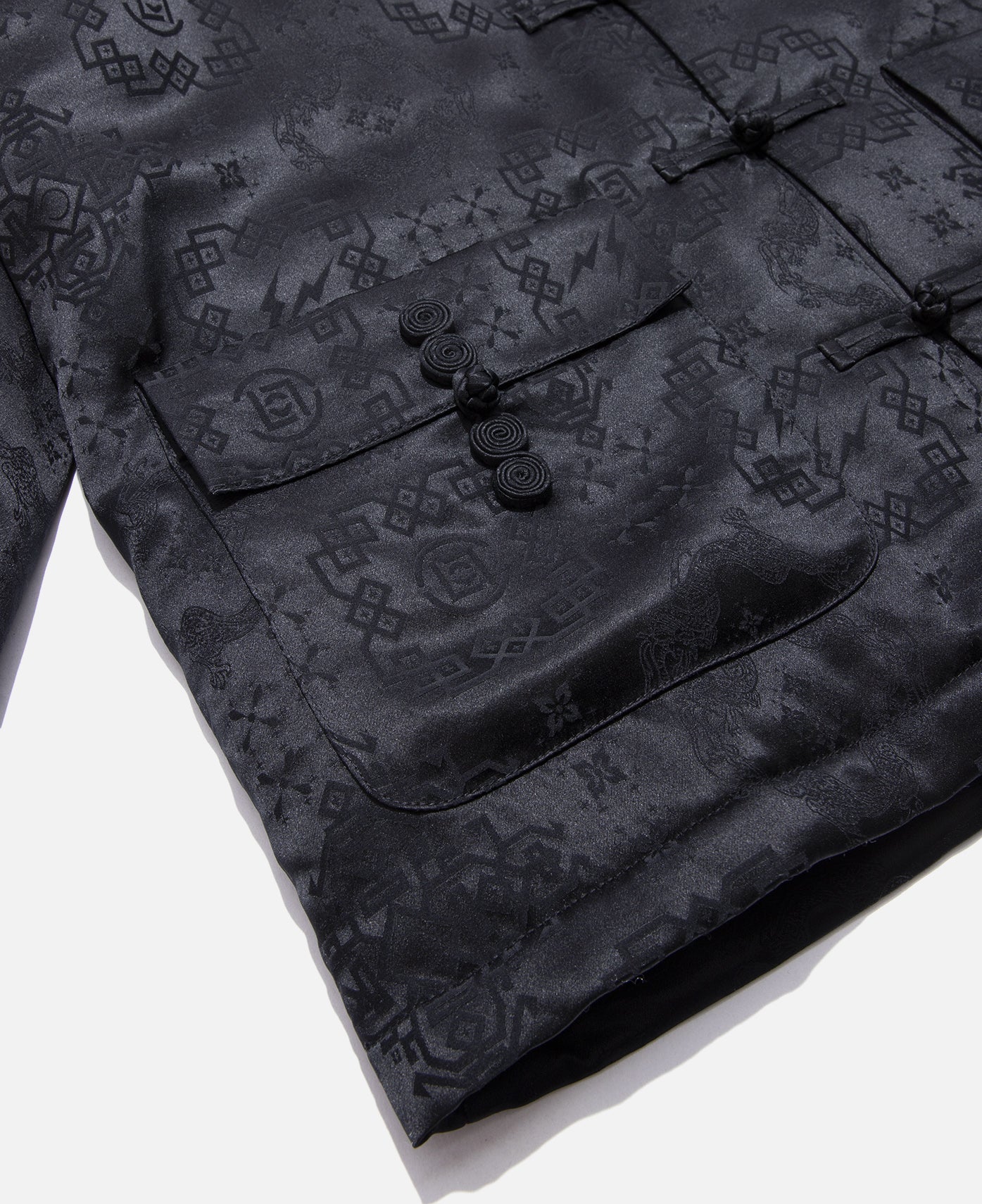 CLOT x fragment - Black Silk Jacket 
