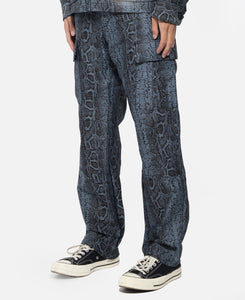 snakeskin cargo pants