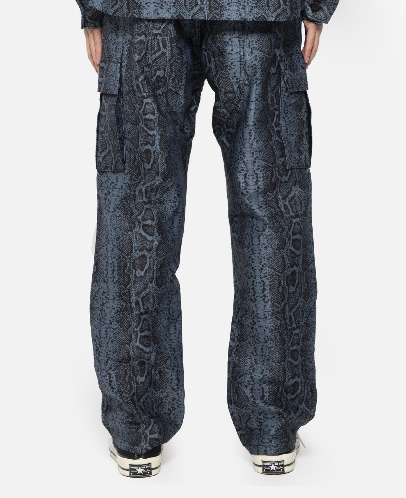 snakeskin cargo pants