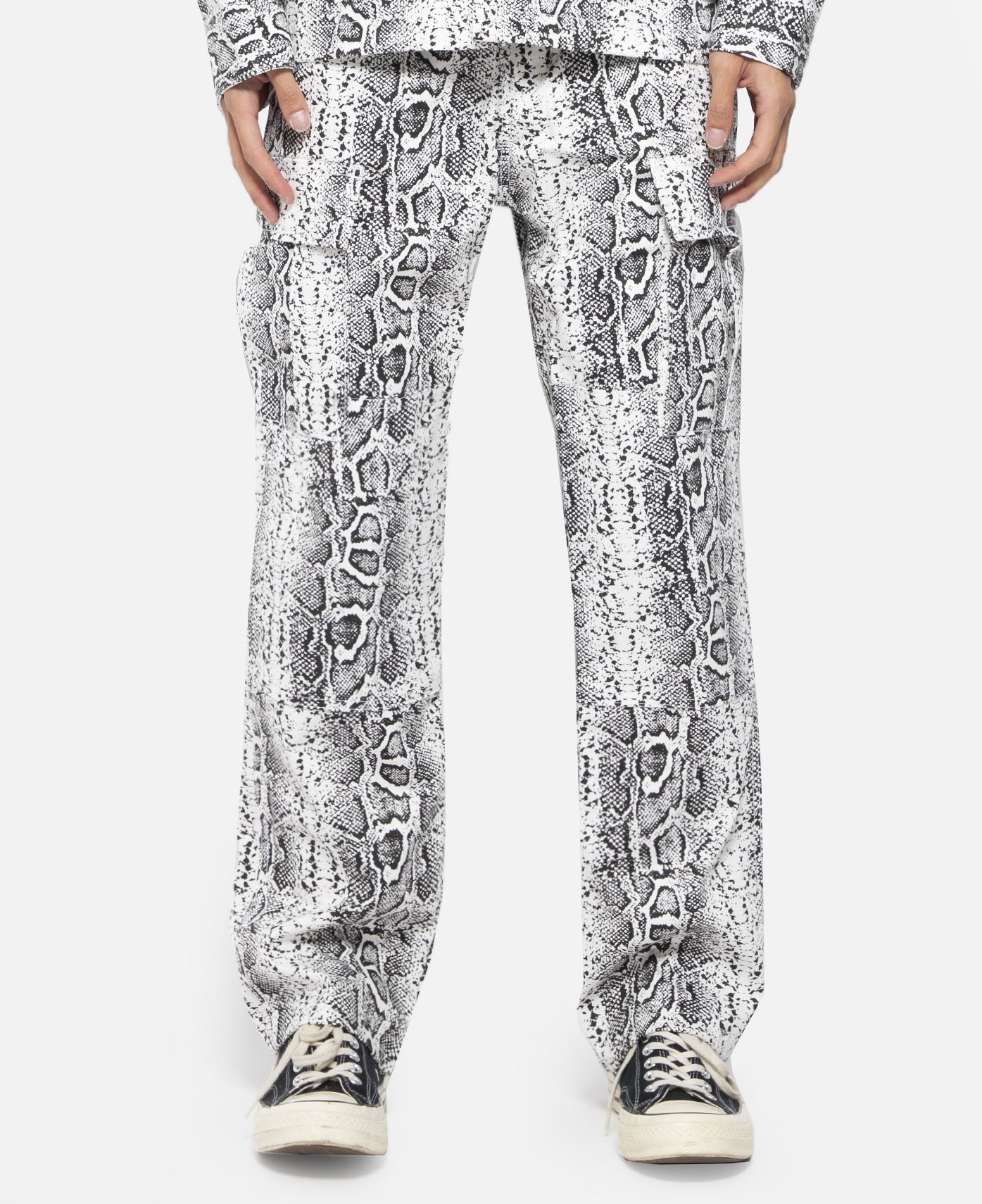 snakeskin cargo pants