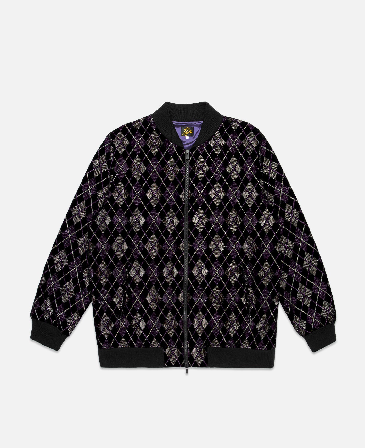 B.B. Jacket - Argyle Emb. Velvet (Black)