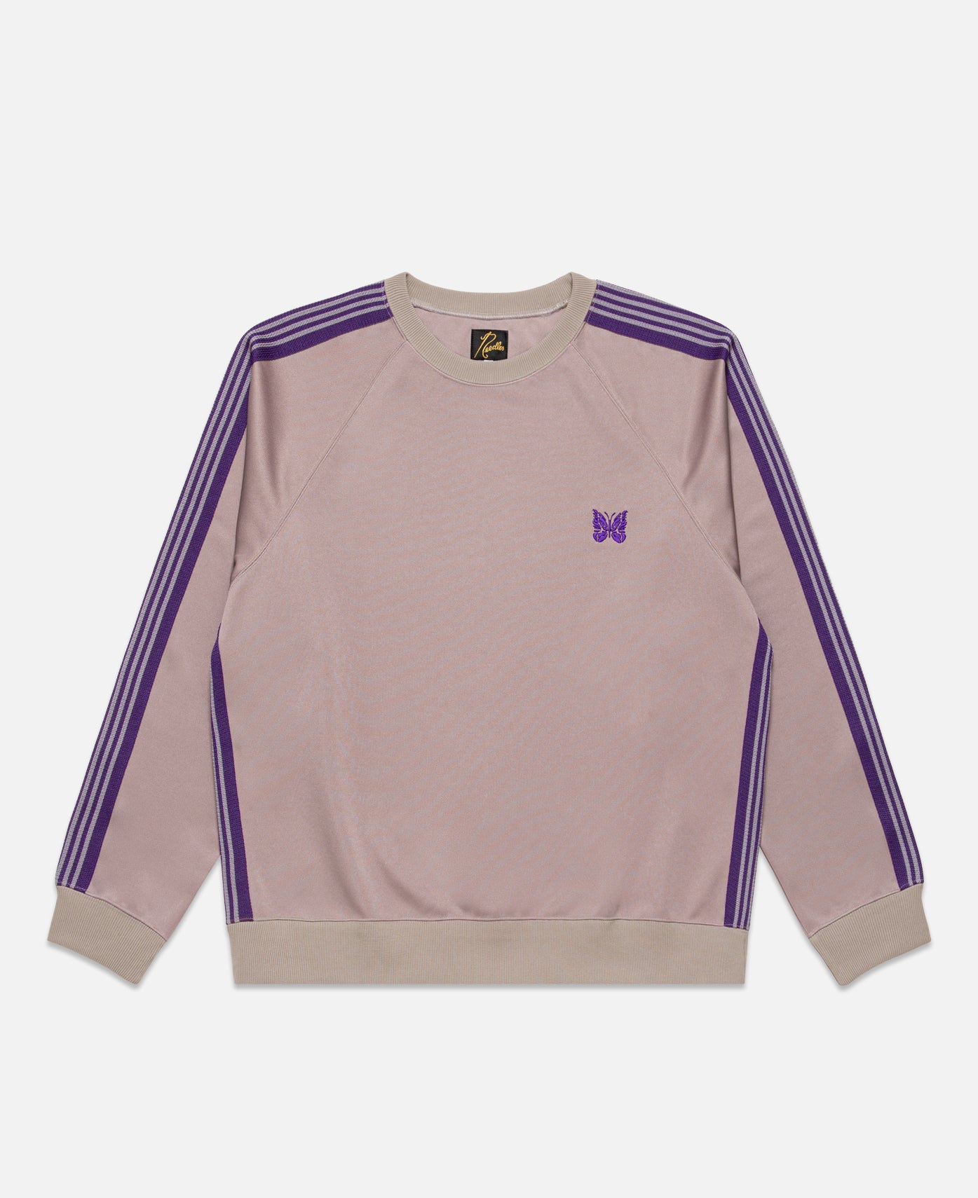 Needles Track Crew Neck Shirt - Poly Smooth (Pink)
