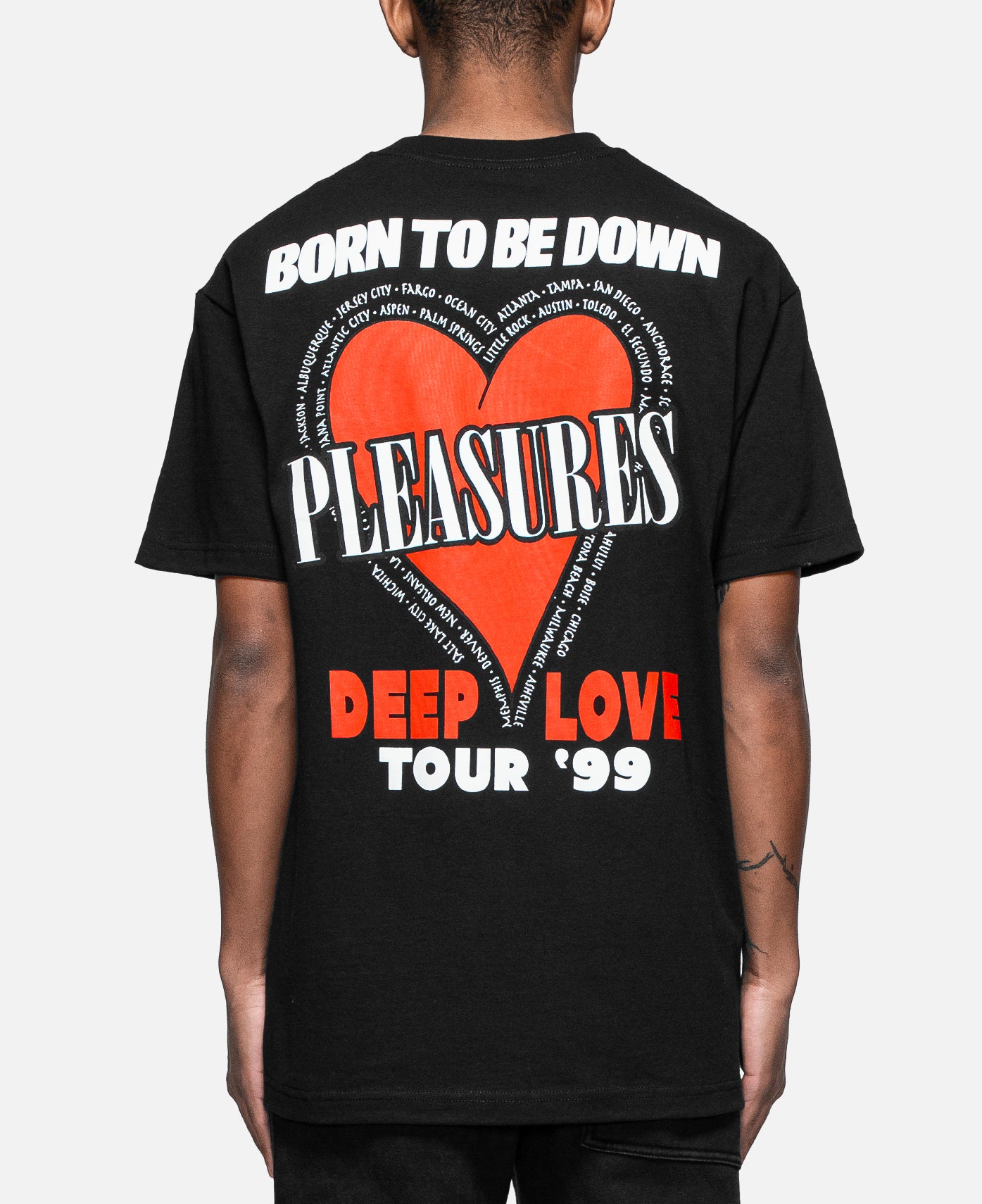 激安ブランド ロス発大人気ブランド Pleasures Deep Love T Shirt Black Sale 公式通販 直営店限定 Www Premiervbleague Com