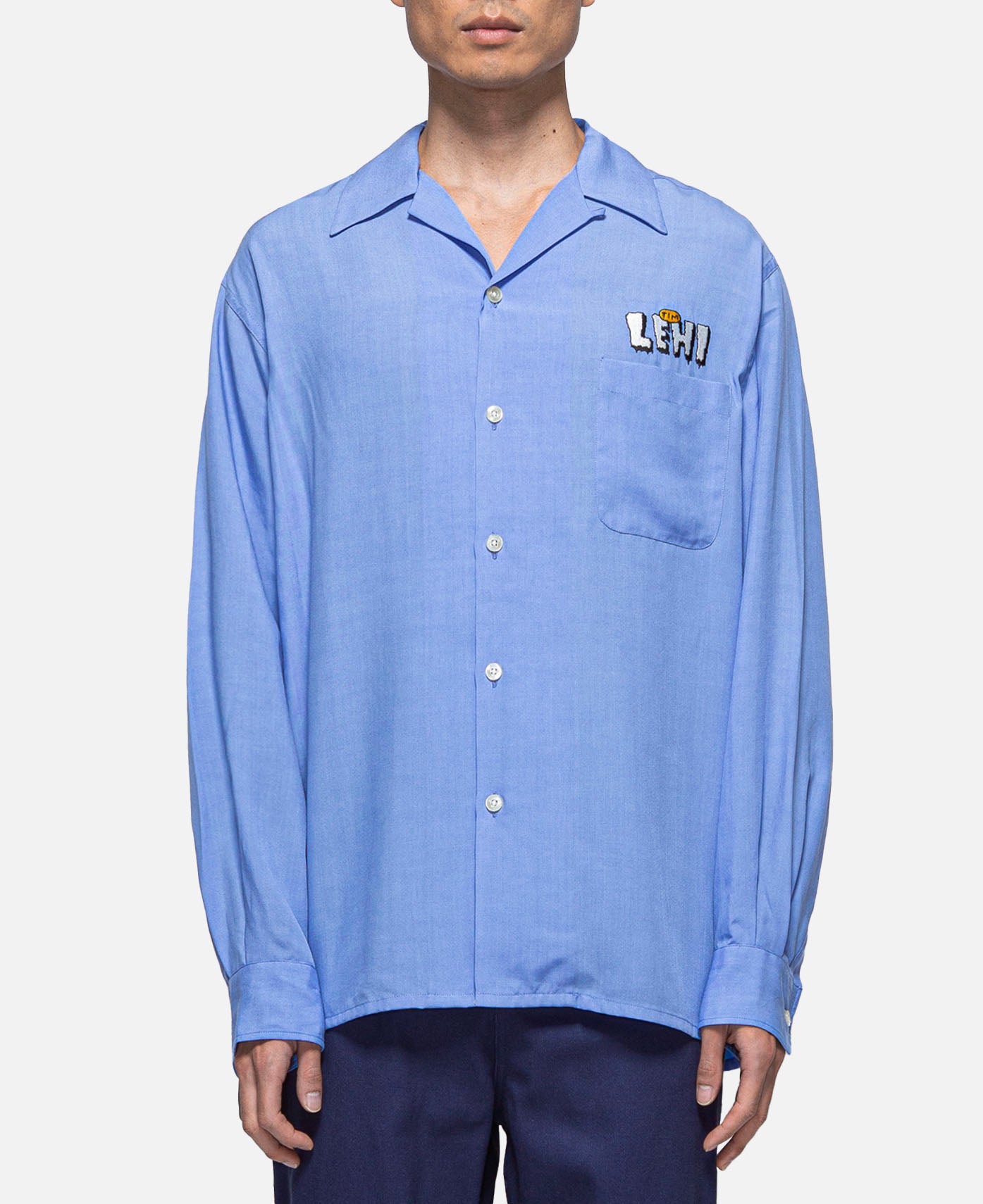 Wacko Maria - Tim Lehi 50's L/S Shirt (Blue) – JUICESTORE