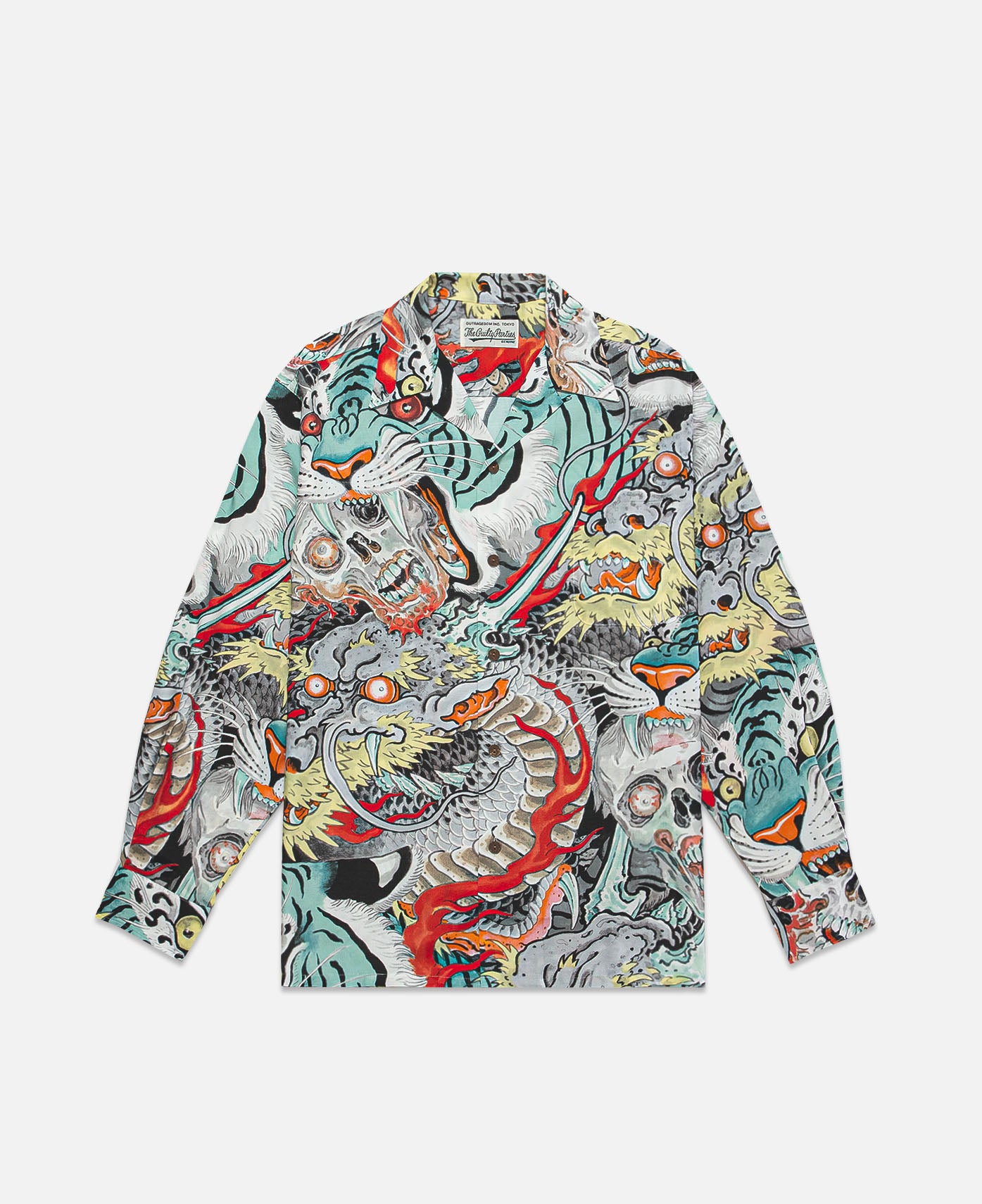 Tim Lehi Hawaiian L/S Shirt (Type-1) (Blue)