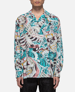 Wacko Maria - Tim Lehi Hawaiian L/S Shirt (Type-2)(Blue) – JUICESTORE