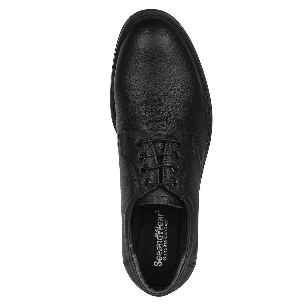black pure leather shoes