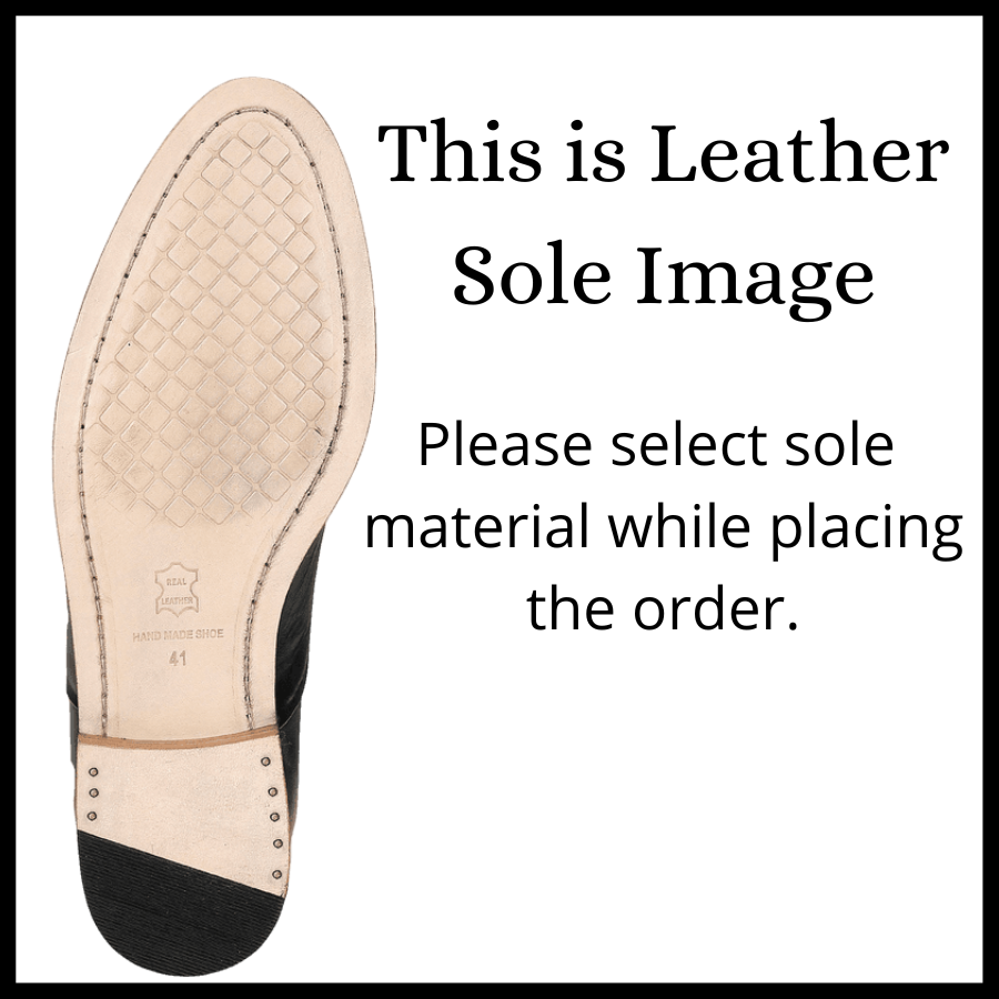 Buy Leather Sole Shoes for Men Online in India - SeeandWear