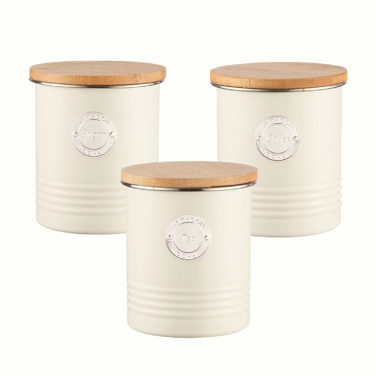 Typhoon Canisters - Cream Set of 3 | Canisters online - maisie & clare