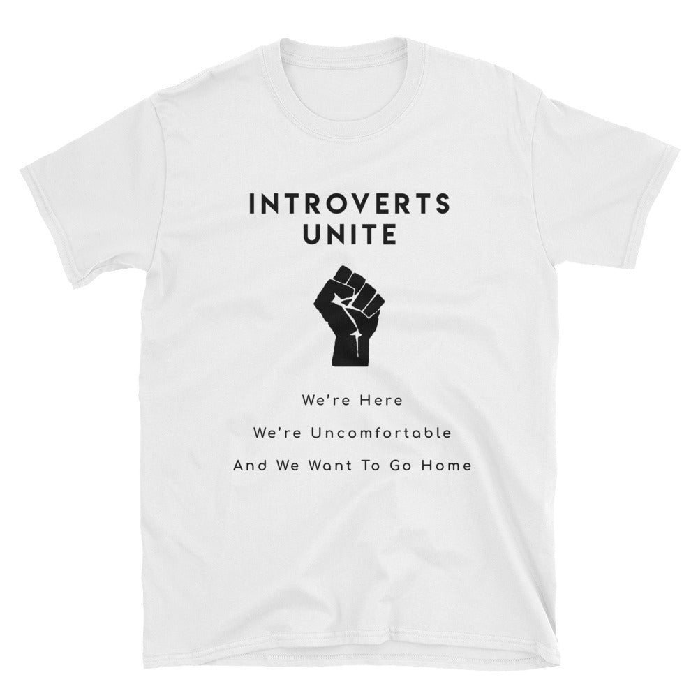 Men\'s T Shirt Introverts Unite Separately In Your Own Homes Fun Tee Shirt Leave Me Alone T Shirt Crew Neck Clothing Gift Idea T-Shirts - AliExpress