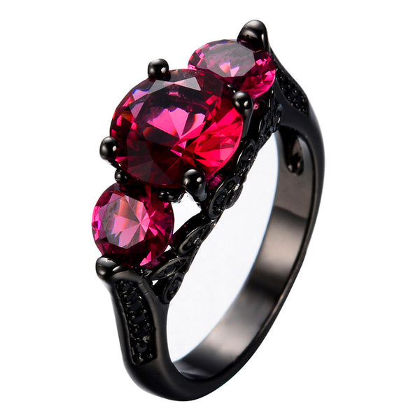 Black Gold-Filled Hot Pink Ring Version 3.0 – Introvert Palace