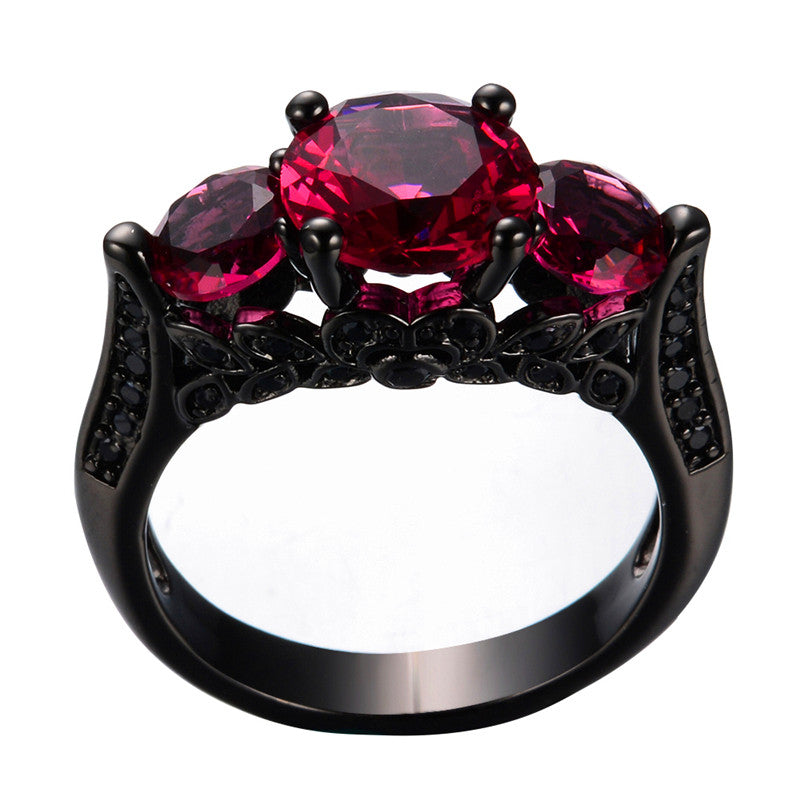 Black Gold-Filled Hot Pink Ring Version 3.0 – Introvert Palace