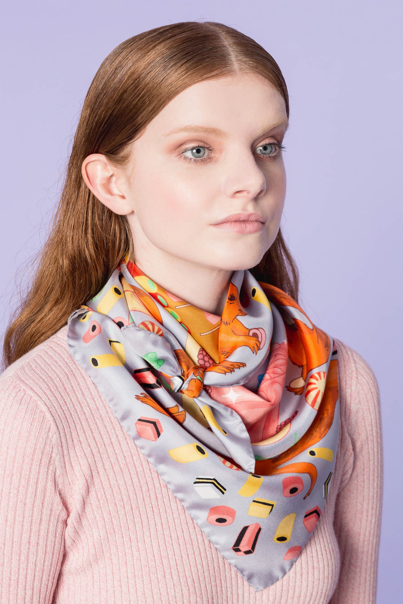 SWEET AS A NUT SILK SCARF - Karen Mabon