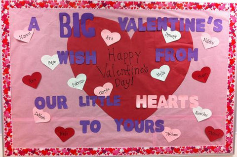 BIG Wishes Little Hearts Valentine's Day Bulletin Board Idea