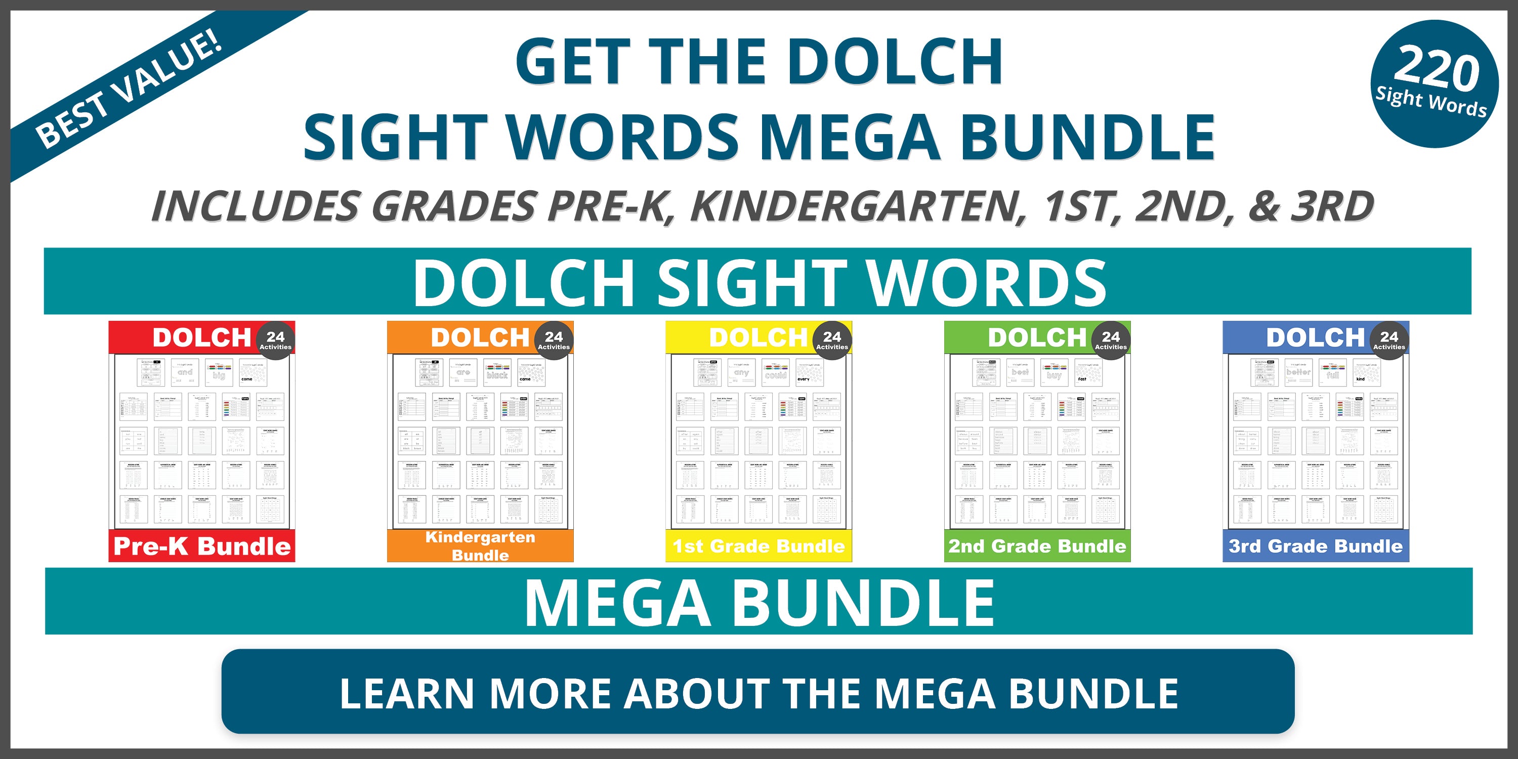 Dolch Sight Words Mega Bundle